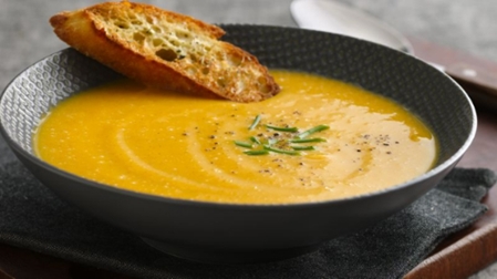 Butternut Squash and Apple Soup with Chicken 